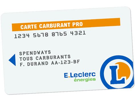 carburant pro|Carte carburant pro E.Leclerc 4+ .